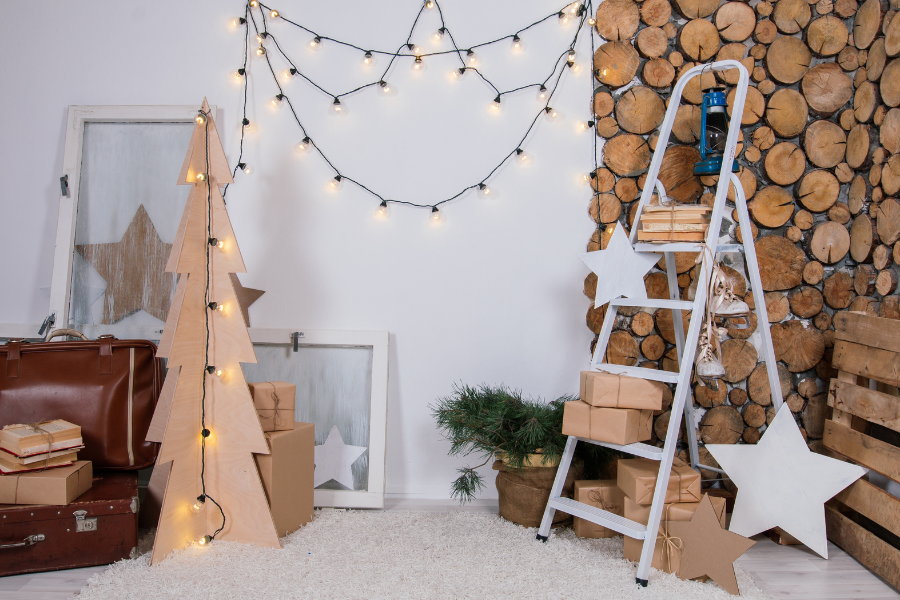wooden christmas tree