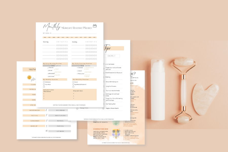 skincare routine planner