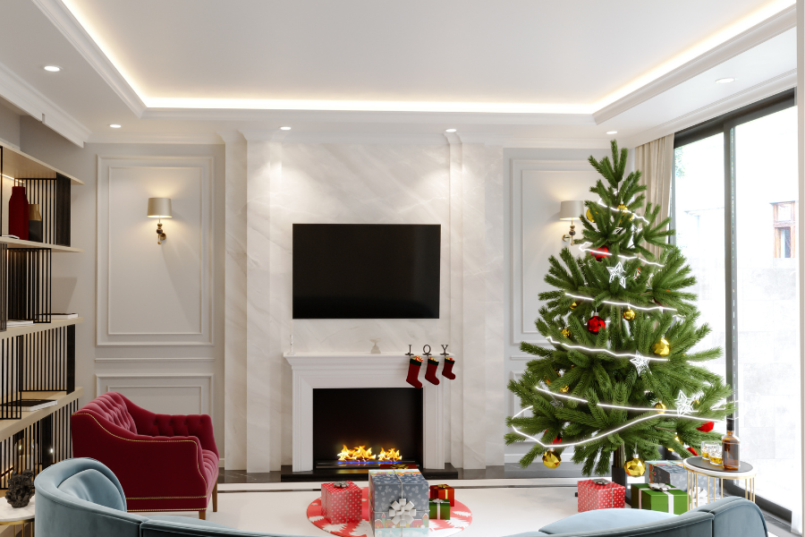 modern unique Christmas tree ideas Scandinavian decor christmas tree
