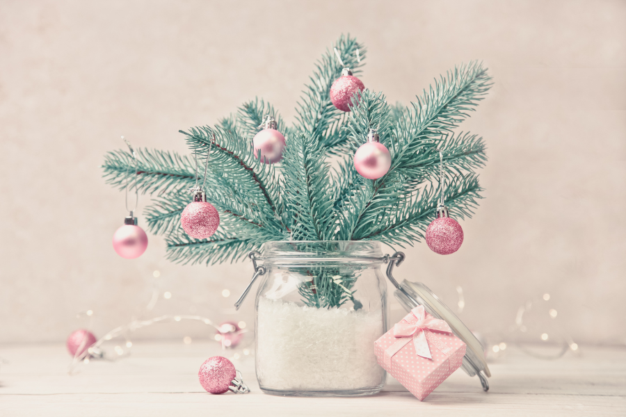 modern unique Christmas tree ideas mason jar christmas tree
