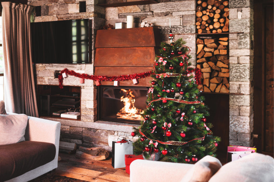 modern unique Christmas tree ideas simple tree ribbon christmas tree