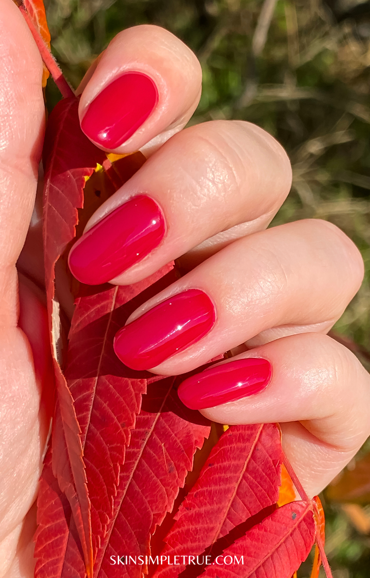 short valentines nails pink red