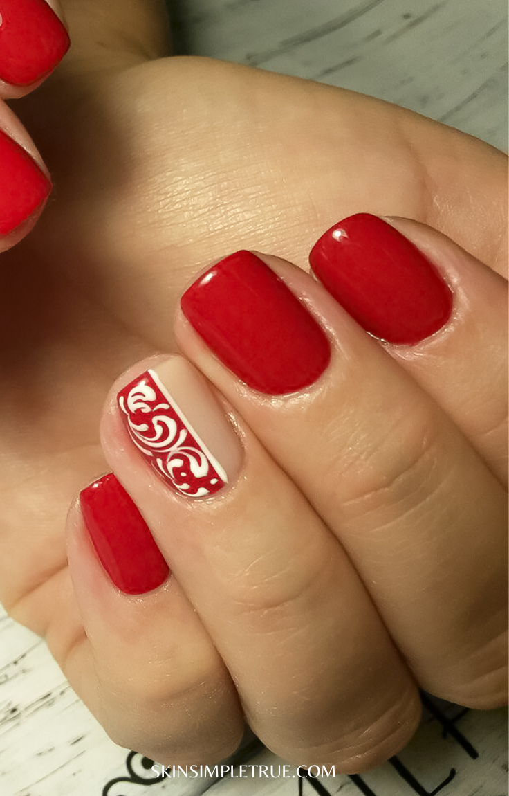 valentines day french tip nails short