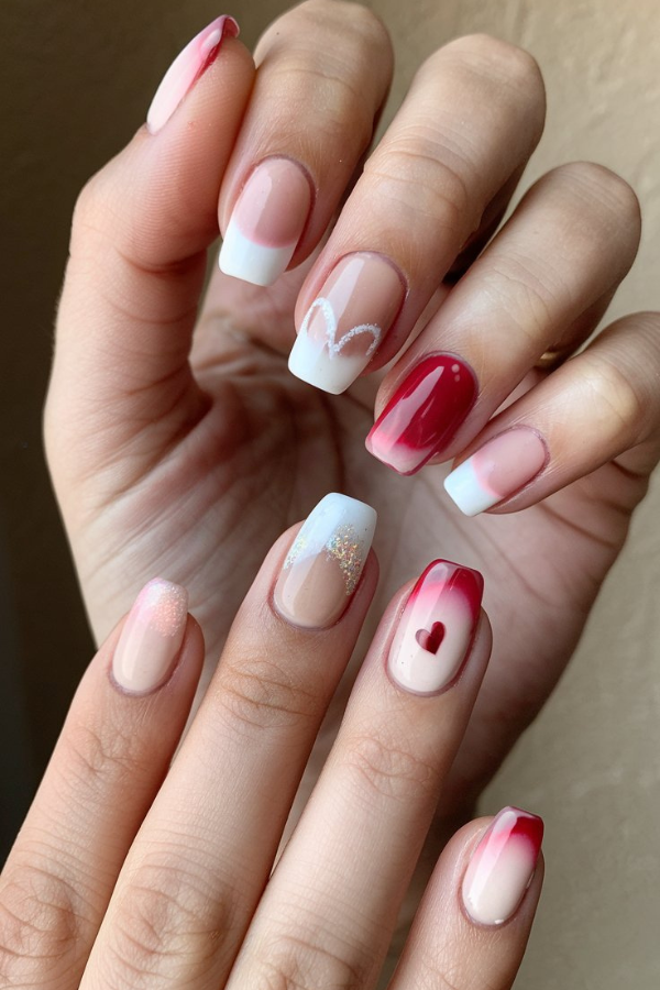 valentines day gel nails ideas