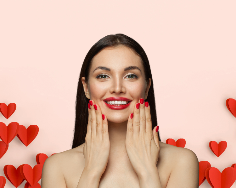 valentines nails short