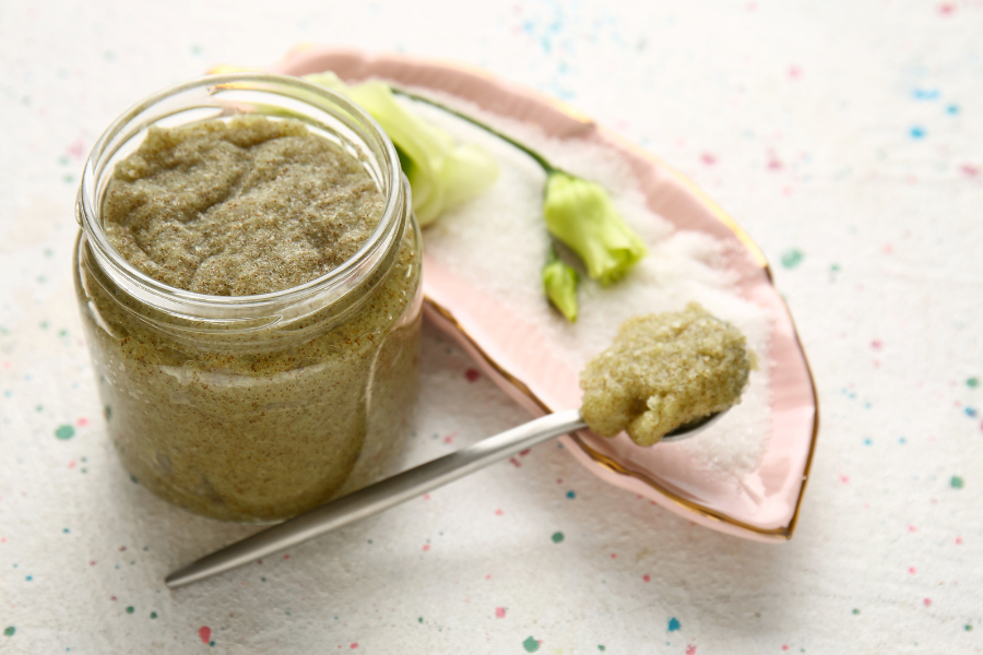 Matcha body scrub